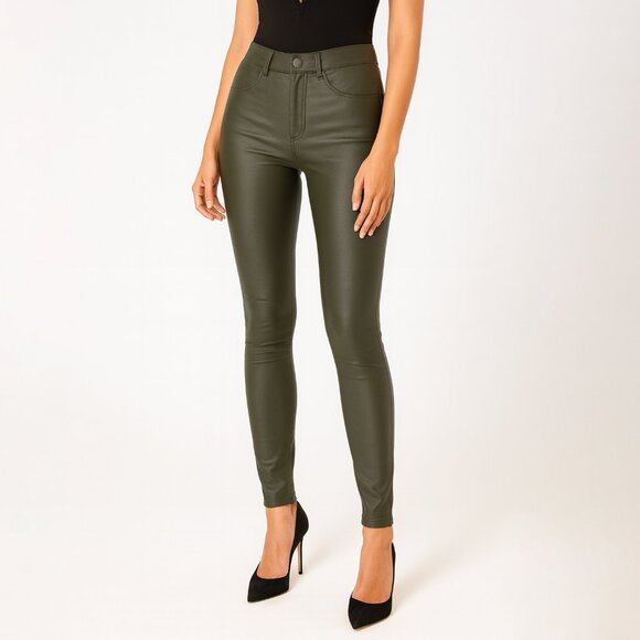 Daniela Corte BA Waxed Pant Dark Green 38 (2/XS) - Picture 1 of 4
